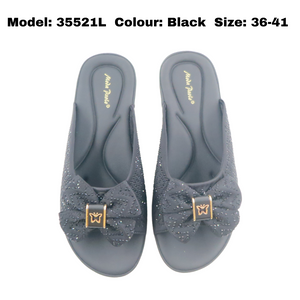 Ladies Ribbon Sandals Slip-On (35521L)