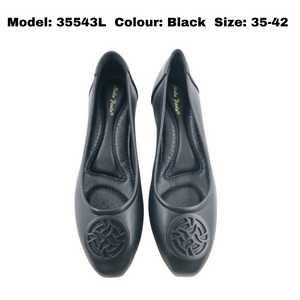 Women Slip-On Heels Cover Toe (35543L)