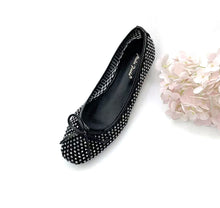 Load image into Gallery viewer, Ladies Flat Covered Toe Shoe Ribbon Design (35852L)