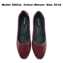 Load image into Gallery viewer, Ladies Glossy Medium Heels Slip-On (35541L)