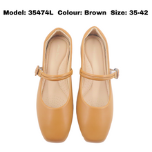 Load image into Gallery viewer, Women Flat Shoes With Strap Plain Color (35474L)