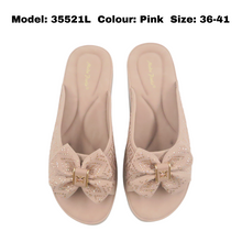 Load image into Gallery viewer, Ladies Ribbon Sandals Slip-On (35521L)