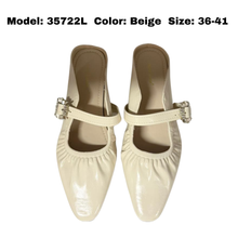 Load image into Gallery viewer, Ladies Slip-On Wedges Buckle Design (35722L)