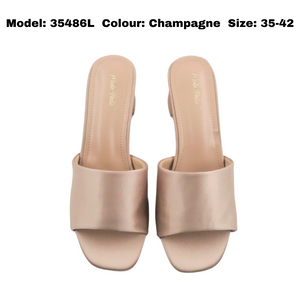Ladies Slip-On Medium Heels Shoes (35486L)