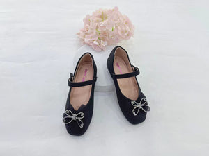 Girls Kids Flat Shoes Covered Toe Ribbon Design (35694K)