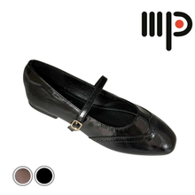 Load image into Gallery viewer, Ladies Flat Covered Toe Shoes Buckle Design (35727L)