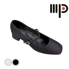 Load image into Gallery viewer, Ladies Square Toe Heels Buckle Design (35962L)