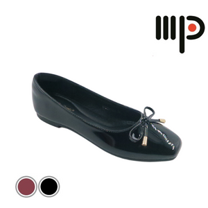 Ladies Flat Shoes Covered Toe Mary Janes Ribbon Design (N122)