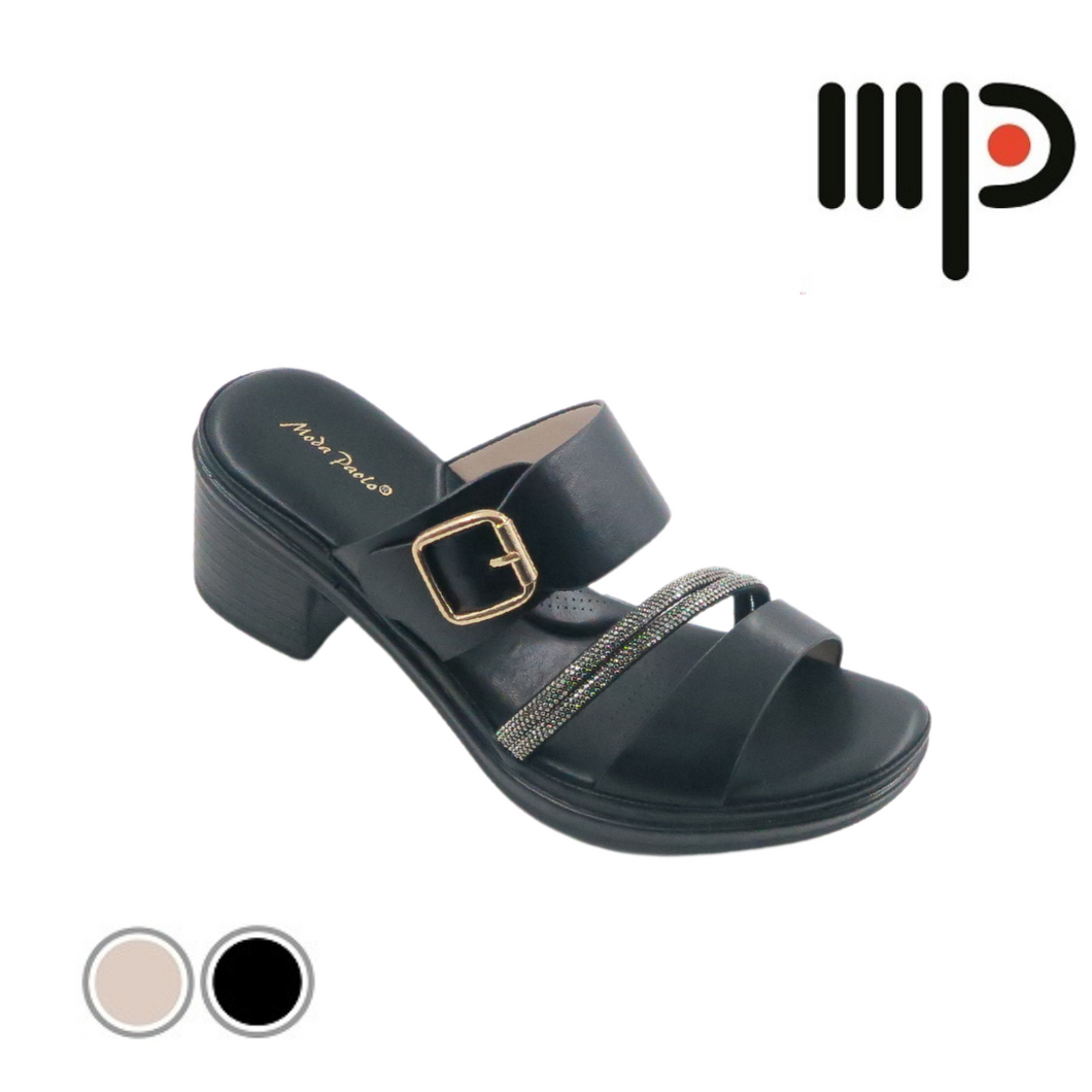 Ladies Mules Women Heels With Adjustable Buckle (35364L)