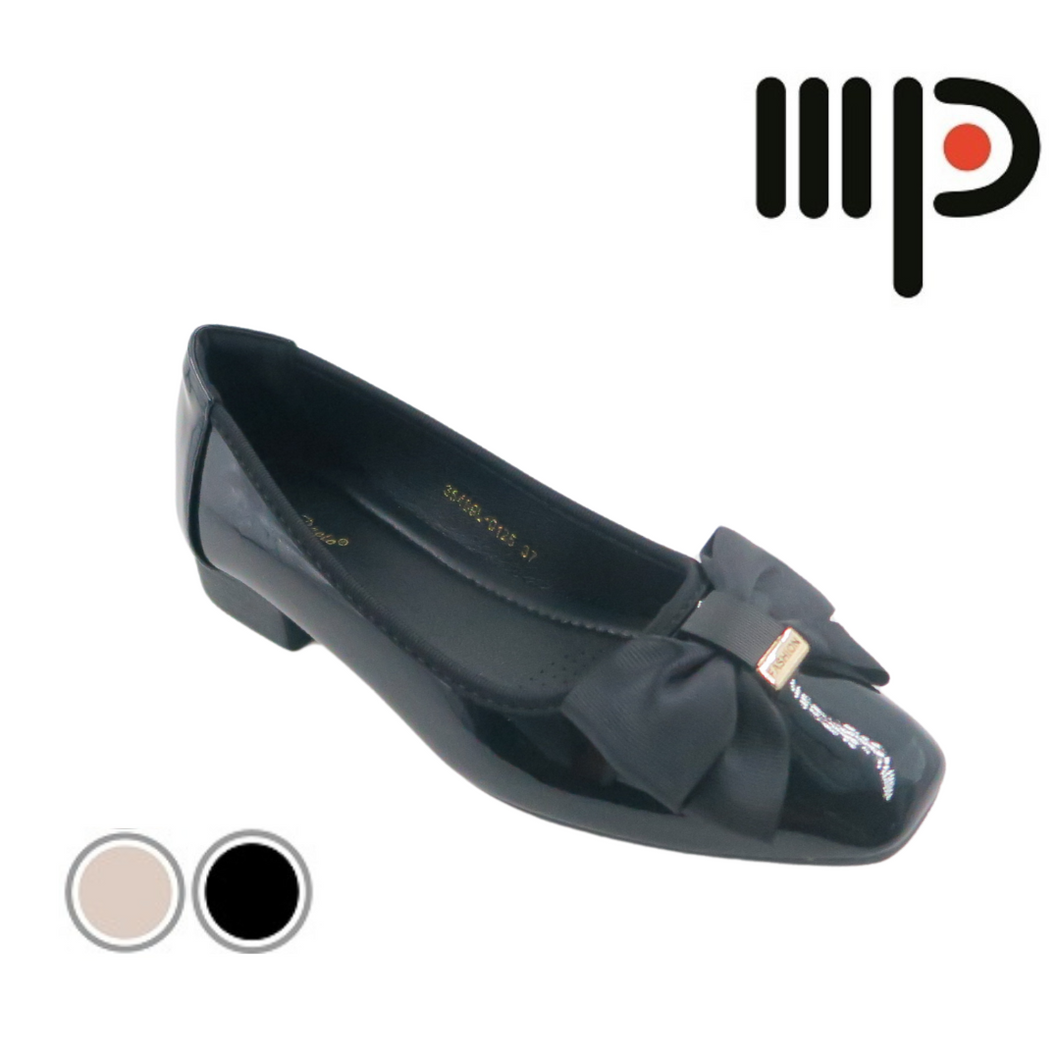 Ladies Slip-On Heels Shoes Ribbon Design (35489L)