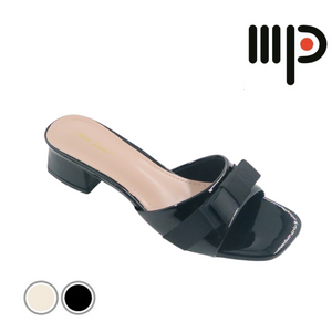 Ladies Slip-On Medium Heels Ribbon Design (N123)