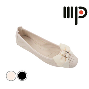 Ladies Flats Shoes Covered Toe Ribbon Design (35530L)