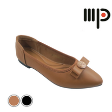 Load image into Gallery viewer, Ladies Flats Shoes Covered Toe Ribbon Design (35535L)