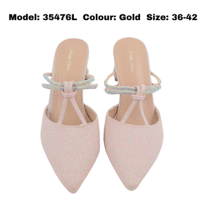 Ladies Slip-On Heels Shoes (35476L)