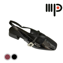 Load image into Gallery viewer, Ladies Heels Glossy Material Buckle Design (35706L)