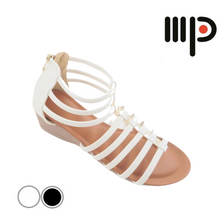 Load image into Gallery viewer, Women Gladiator Wedges Strappy With Zipper (35538L)
