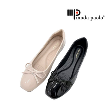 Load image into Gallery viewer, Women's Ballet Flats Bow Detail Patent Leather Flat Shoes (36009L)