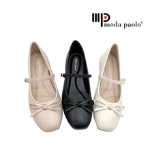 Load image into Gallery viewer, Ladies Flats Covered Shoes With Ribbon (36000L)