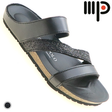 Load image into Gallery viewer, Moda Paolo Women  Slippers In Black (1475T)