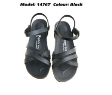 Load image into Gallery viewer, Moda Paolo Women Sandals In Black (1476T)