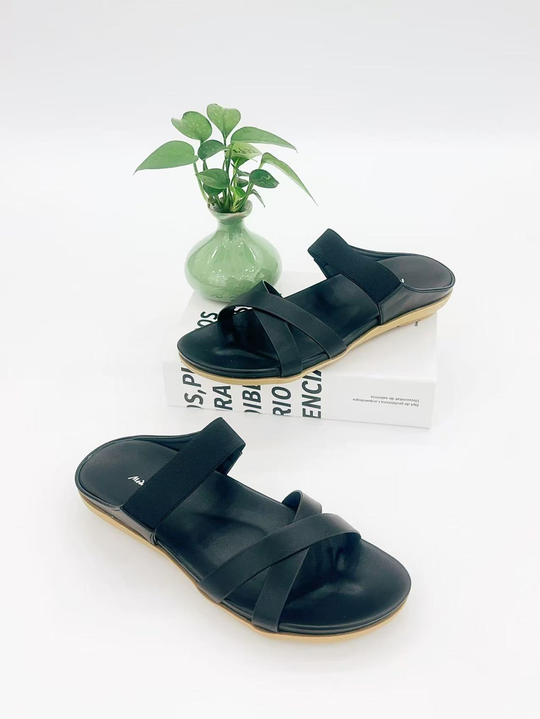 Ladies Sandals Strap Design Slip-On (N132)