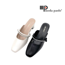 Load image into Gallery viewer, Ladies Slip-On Heels With Strap (36052L)