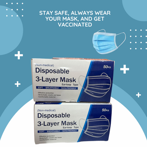 [ 3BOX bundle ] 3 Ply Adult Disposable Mask (50pcs) Ready stock | Face Mask