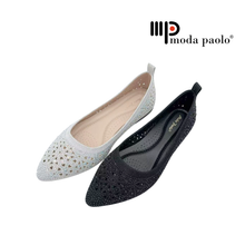 Load image into Gallery viewer, Ladies Pointed Toe Flat Shoe (35995L)
