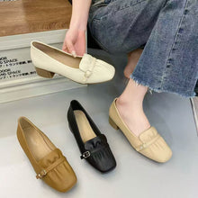 Load image into Gallery viewer, Ladies Leather Slip-On Heels (36062L)