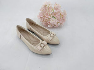 Ladies Flats Shoes Covered Toe Ribbon Design Slip-On (35536L)
