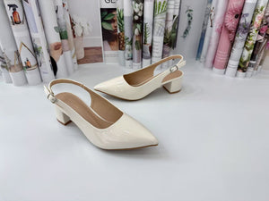 Ladies Pointed Toe Heels Buckle Design (N133)