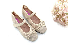 Load image into Gallery viewer, Kids Girl Ballet Flats Covered Shoe With Ribbon (36144K)