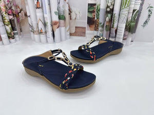 Ladies Slip-On Sandals Shoes (35684L)