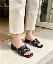 Load image into Gallery viewer, Ladies Slip-On Heels Mules (35952L)