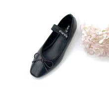 Load image into Gallery viewer, Ladies Flat Covered Toe Shoe Ribbon Design (35853L)