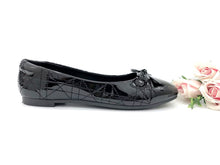 Load image into Gallery viewer, Women's Ballet Flats Bow Detail Patent Leather Flat Shoes (36009L)