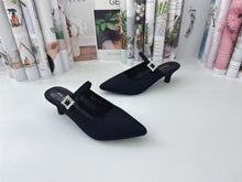 Load image into Gallery viewer, Ladies Slip-On Heels Buckle Design (35693L)