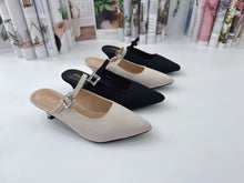 Load image into Gallery viewer, Ladies Slip-On Heels Buckle Design (35693L)
