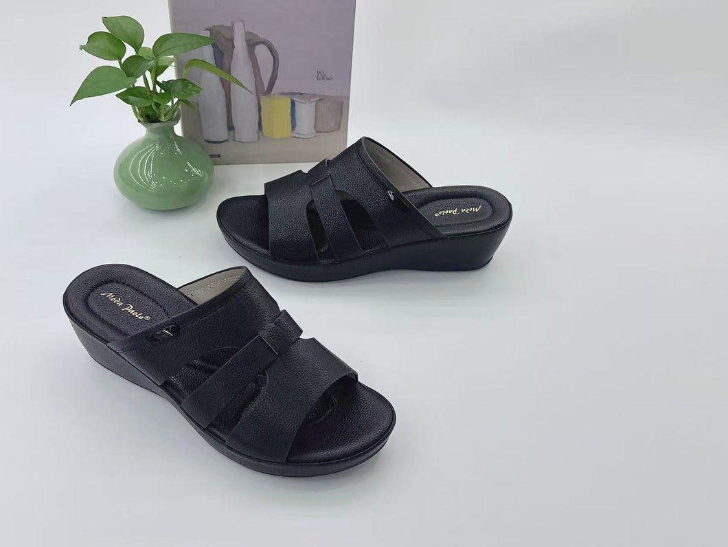 Ladies Wedges Mules Shoes (35512L)