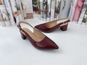 Ladies Pointed Toe Heels Buckle Design (N133)