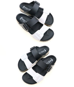 Moda Paolo Unisex Slippers in Black/White Colour (1484T)
