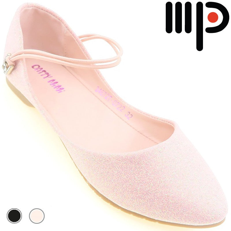 Moda Paolo Girls Flats in 2 Colours (34672T)