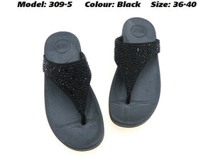 Moda Paolo Women Slippers in Black (309)