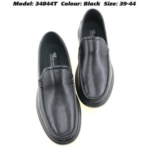 Moda Paolo Men Moda Paolo Genuine Leather Men Casual in Black (34844T)