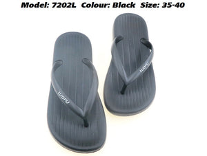 Moda Paolo Women Slippers In Black (7202)