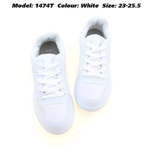 Moda Paolo Unisex School Shoes in White (1474T)